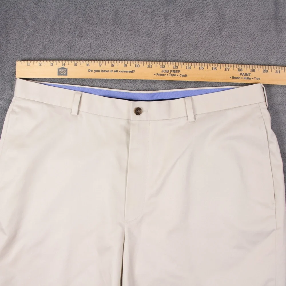 Brooks Brothers Mens 40x8.5 Light Weight Advantage Chino Shorts Beige Cotton